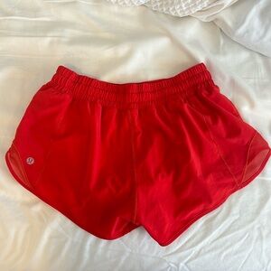 Bright Red Lulu Hotty Hot Shorts 2.5”